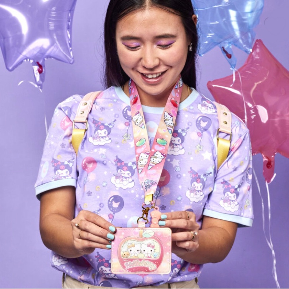 Loungefly Sanrio Hello Kitty Carnival Lanyard With Card Holder 🆕 - Picture 4 of 6